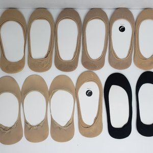 New  Hue Women's Hidden Cotton & Microfiber Sock Liners - 12 Pair
